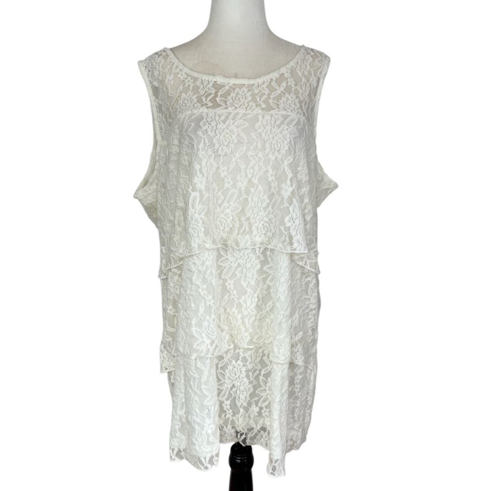 Elegant Lace Layered White Blouse